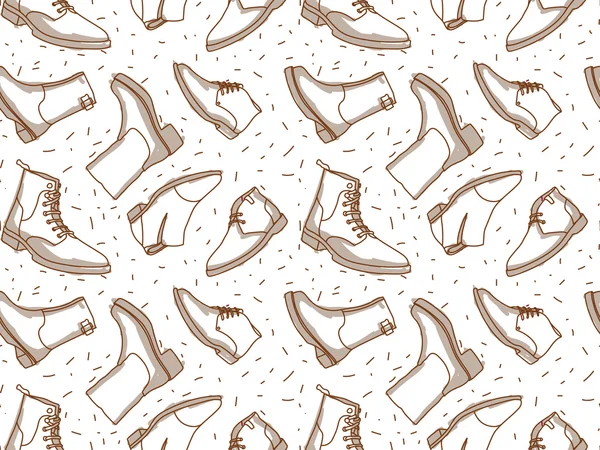 Monochrome boots seamless pattern — Stock Vector