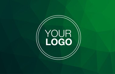 Poligonal tebrik kartı mockup