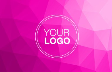 Poligonal tebrik kartı mockup