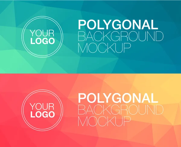 Horisontal polygonal banners — Stock Vector