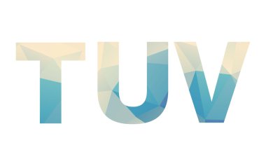 Modern kalın yazı harfleri siluhette poligonal arka plan ile