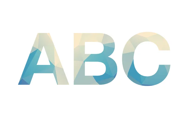 Moderno negrito letra letras siluhette com fundo poligonal — Fotografia de Stock