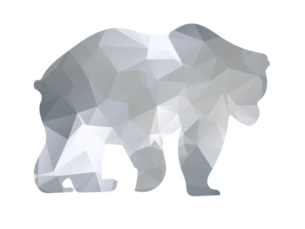 Силует ведмідь геометричних фігур — стоковий вектор