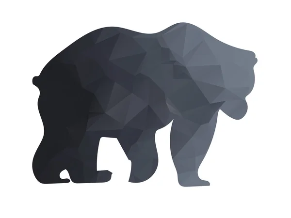 一只熊的几何形状的轮廓 — 图库矢量图片