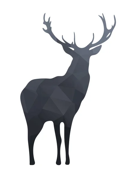 Deer silhouette of geometric shapes — Stock Vector