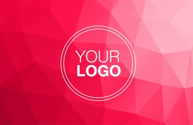 Poligonal tebrik kartı mockup