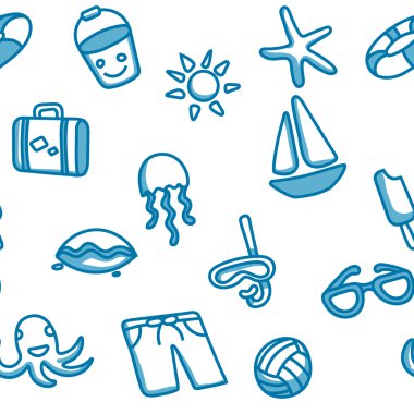 Plaj öğeleri ile sorunsuz patten