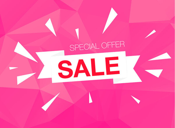 Super Sale Special Offer banner on pink background
