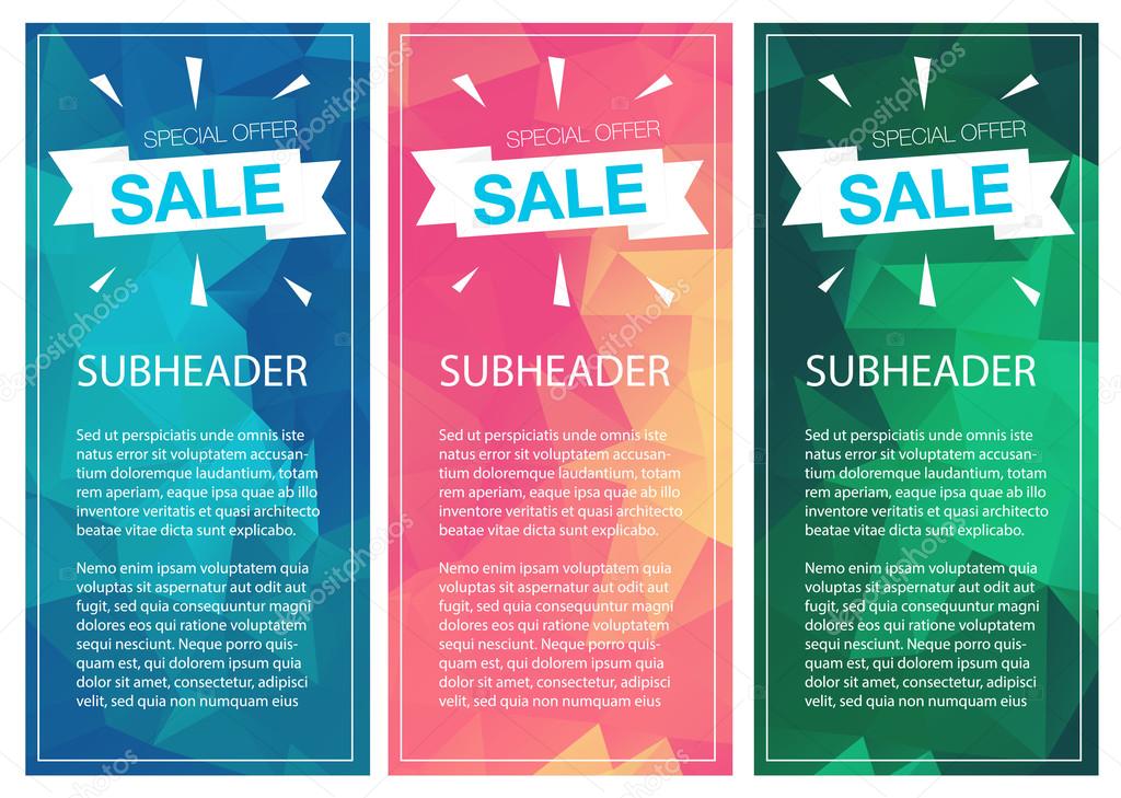 Super Sale Special Offer vertical banners