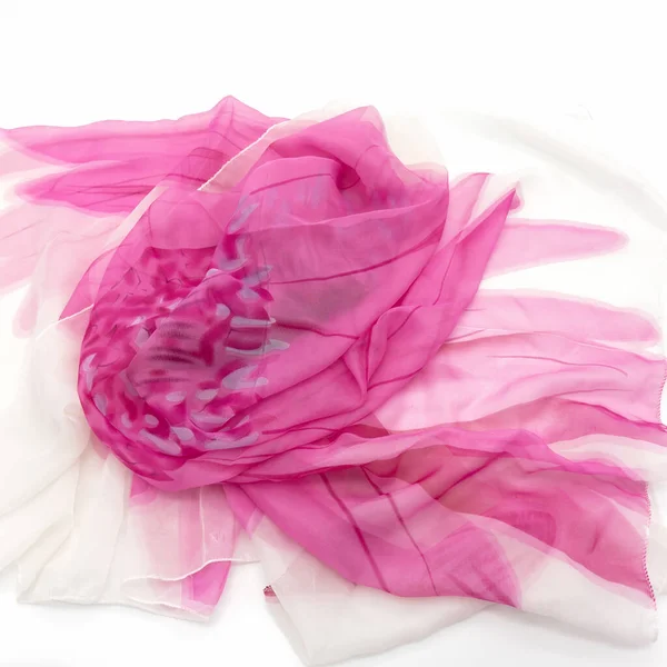 Foulard Translucide Léger Pour Femme Dessin Rose Abstrait Est Disposé — Photo