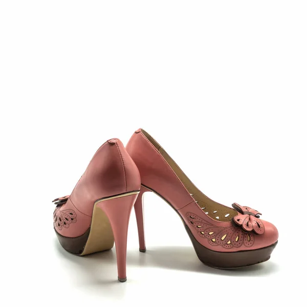 Γυναικεία Demi Season Παπούτσια Ψηλά Τακούνια Και Παχιά Πλατφόρμα Κατασκευασμένο — Φωτογραφία Αρχείου
