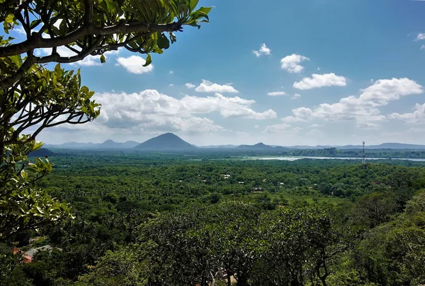 Desde Cima Del Monte Sigiriya Puede Ver Interminable Selva Lago — Foto de Stock