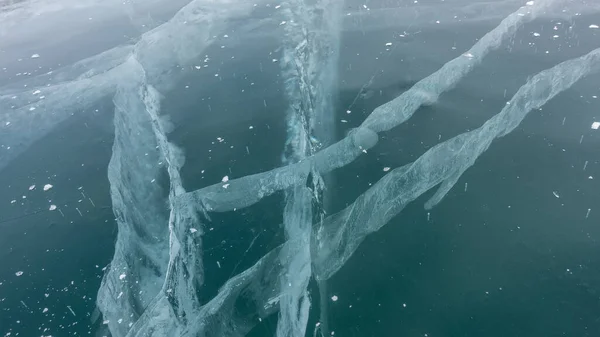 Eisbeschaffenheit Nahaufnahme Vollbild Die Gefrorene Oberfläche Ist Glatt Und Glänzend — Stockfoto