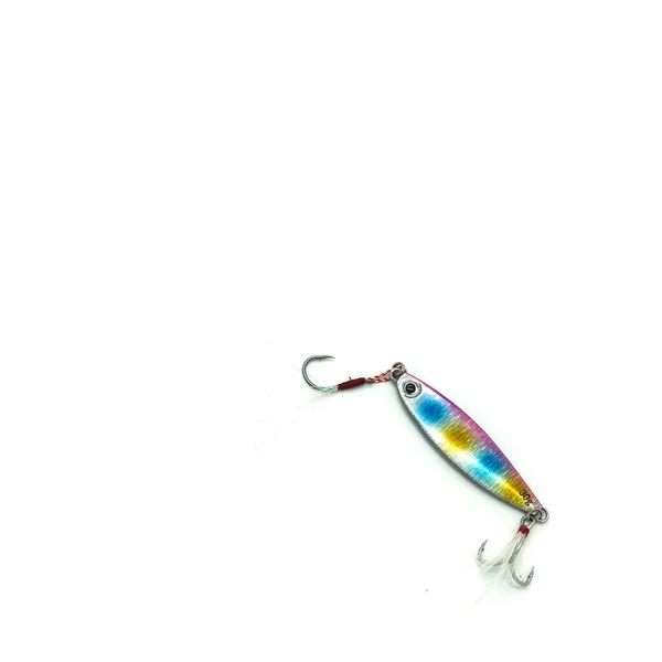 Accessoire Pêche Poisson Plastique Brillant Une Couleur Arc Ciel Deux — Photo