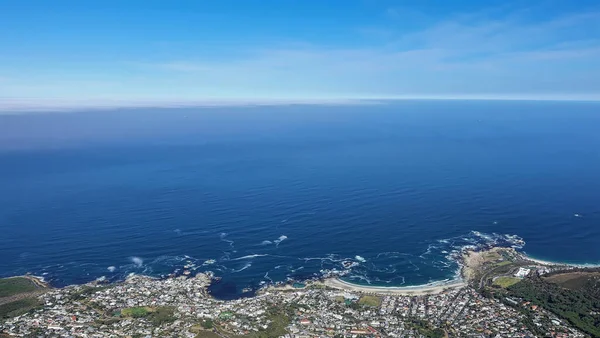 Cape Town Daki Masa Dağı Nın Zirvesinden Sonsuz Atlantik Okyanusu — Stok fotoğraf