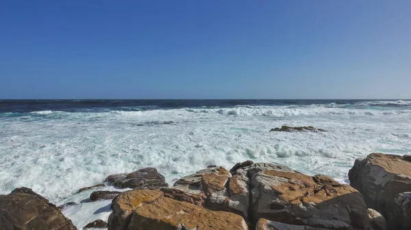 Cap Bonne Espérance Cap Les Vagues Océan Atlantique Turquoise Brisent — Photo