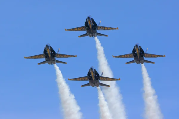 Jet fighters F-18 Hornets of the Navy Blue Angels — Stock Photo, Image