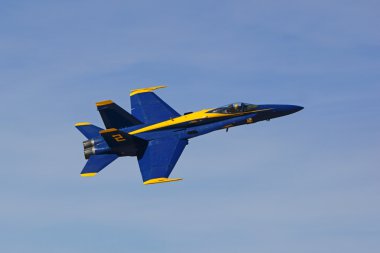 Uçak Blue Angels Deniz Kuvvetleri F-18 jet 2016 Los Angeles hava Fuarı'nda uçan avcı