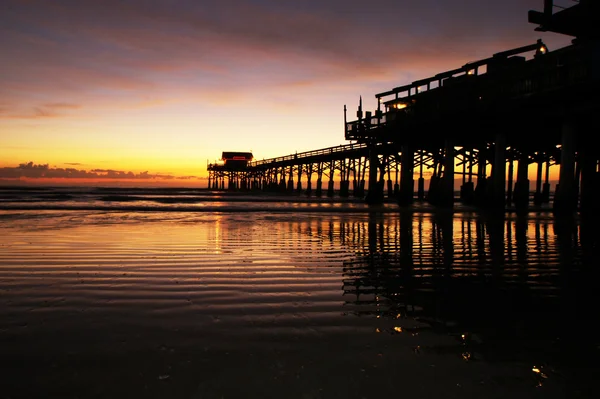 Soluppgång på Florida Pier — Stockfoto