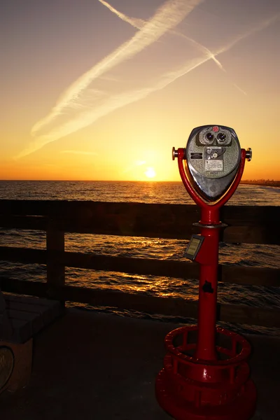 Praia da Califórnia ao pôr do sol — Fotografia de Stock