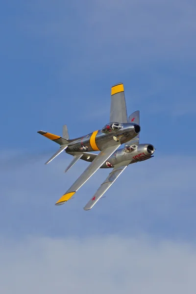 Jet Fighters volando en Air Show — Foto de Stock