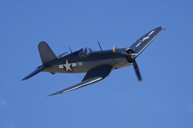 İkinci Dünya Savaşı F-4u Corsair vintage fighter uçak şöhret Air Show 2015 uçak uçan