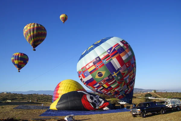 Balões de Ar Quente no Festival de Balão e Vinho Temecula 2015 no sul da Califórnia — Fotografia de Stock