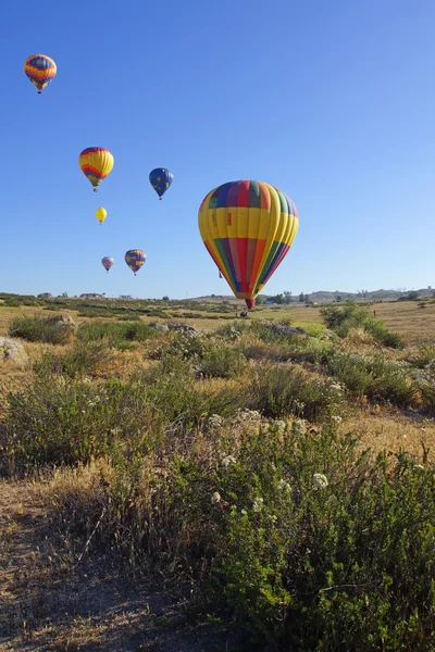 Hot Air Balloons at 2015 Temecula Balloon and Wine Festival in Southern California — Stock Photo, Image