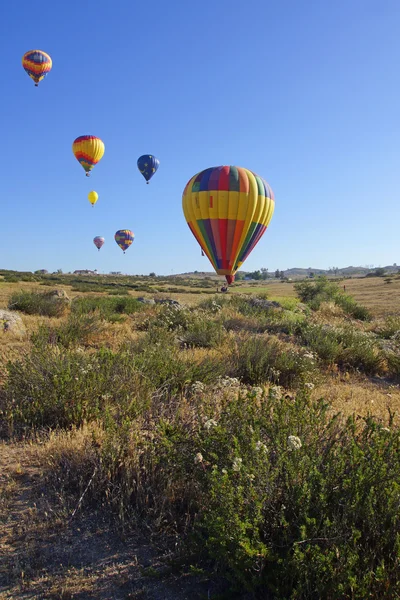 Hőlégballonok 2015: Temecula léggömb és Borfesztivál, Dél-Kaliforniában — Stock Fotó