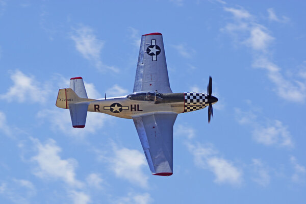 Airplanes,vintage WWII aircraft, flying at 2015 Planes of Fame Air Show in Chino, California