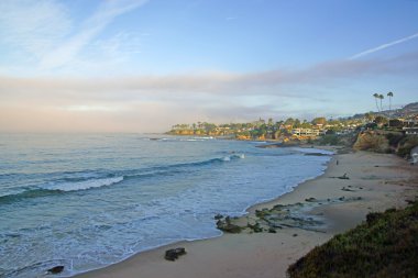 Pasifik Okyanusu Beach sabahı California Sahili boyunca