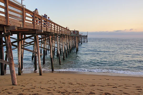 Beach pier along California coast — Stock Photo, Image