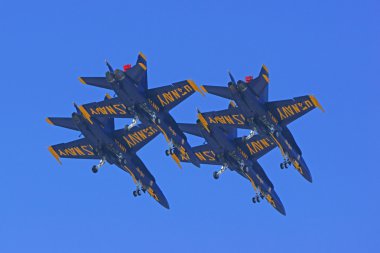 Jet uçaklar lacivert 2015 San Diego hava Fuarı'nda uçan melekler