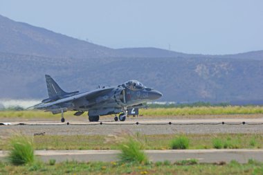 Av-8 Harrier kalkış Jet fighter uçak 2015 Miramar Air Show'da