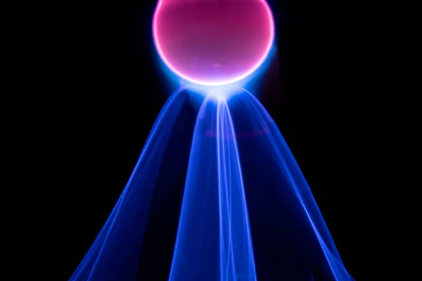 Plasma Lâmpada Elétrica Bola Relâmpago Fascinante Vídeo Espacial Close Descargas — Fotografia de Stock