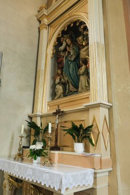 Katolik Avrupa Kilisesi 'nin içeriden görüşü. 19 Ekim 2025, Goestling an der Ybbs, Avusturya.