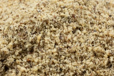 Yiyecek endüstrisi tasarımı için ezilmiş ceviz.