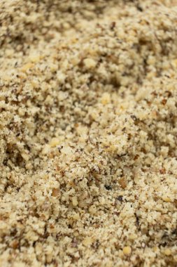 Organik yiyecekler için doğranmış ceviz dokusu.