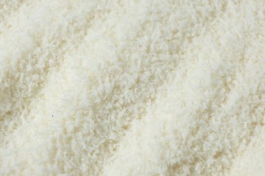 Makro Doku Beyaz Kurutulmuş Hindistan cevizi Üst Görünümü.