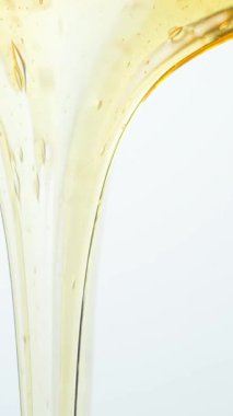 Makro Yavaş Hareket Arı Balı, Akış ve Doku Dikey.