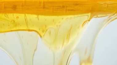 Sıvı doğal organik bal akışı, makro doku.