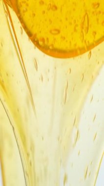 Sıvı doğal organik bal akışı, makro doku.