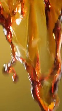 Makro Doku Doğal Soya Sosu Yavaş Hareket Dikey Çekim