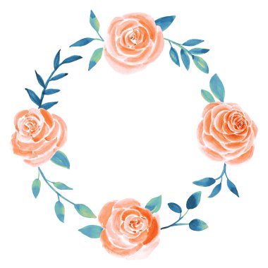 Suluboya gül çiçekleri çizimi