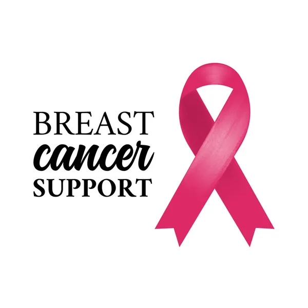 Breast cancer pink ribbon awareness month illustration — Stock Photo, Image