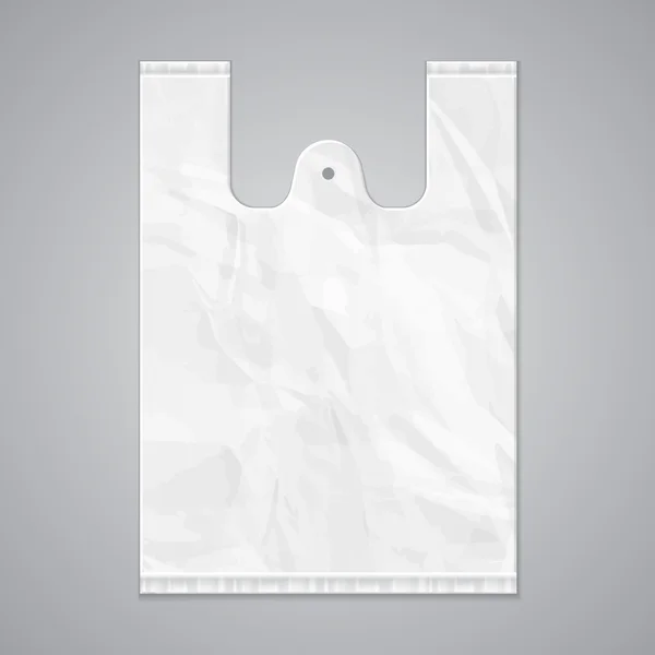 Tek Kullanımlık Plastik Poşet Paketi Grayscale Şablonu. Tasarımınız için şablonu hazır şekilde tarar. Ürün Paketleme Vektör Eps10. Izole