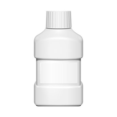 Short Small Cream, Shampoo, Gel Or Lotion Plastic Bottle On White Background Isolated. Mock Up Template Ready For Your Design. Product Packing Vector EPS10