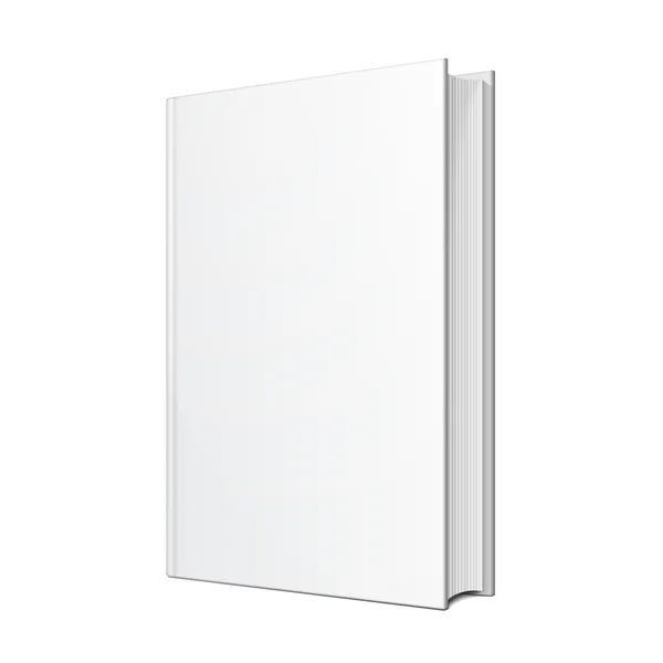 Blank Hardcover Book Illustration Isolated On White Background. Mock Up Template Ready For Your Design. Vector EPS10 — Stock Vector