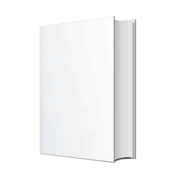 Blank Hardcover Book Illustration Isolated On White Background. Mock Up Template Ready For Your Design. Vector EPS10 — Stock Vector