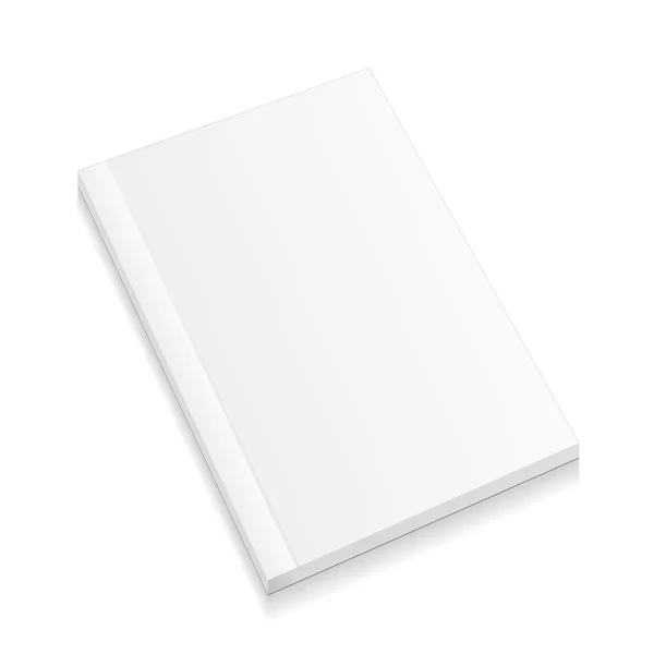 Blank Closed Magazine, livre, livret, brochure. Illustration isolée sur fond blanc. Modèle maquillé prêt pour votre conception. Vecteur EPS10 — Image vectorielle